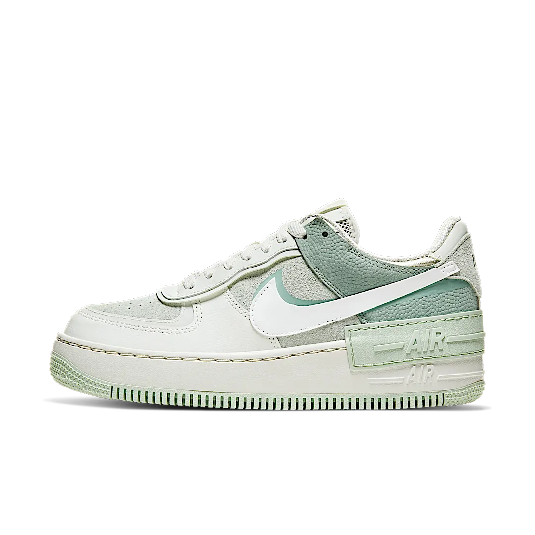 Overkicks - Nike Air Force 1 Low Shadow Spruce Aura White (CW2655-001) - vista lateral