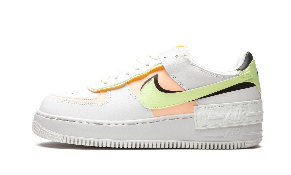 Overkicks - Nike Air Force 1 Low Shadow Summit White Barely Volt Crimson Tint (CI0919-107) - vista lateral