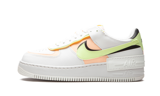 Overkicks - Nike Air Force 1 Low Shadow Summit White Barely Volt Crimson Tint (CI0919-107) - vista lateral