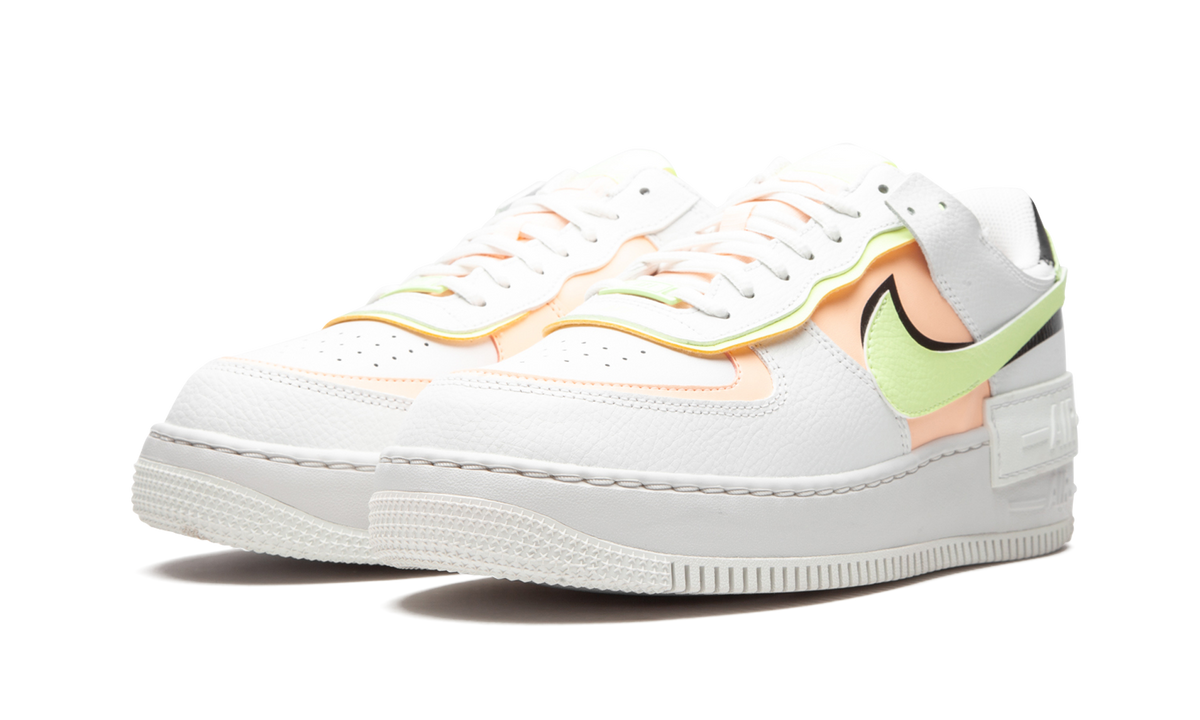 Overkicks - Nike Air Force 1 Low Shadow Summit White Barely Volt Crimson Tint (CI0919-107) - vista trasera
