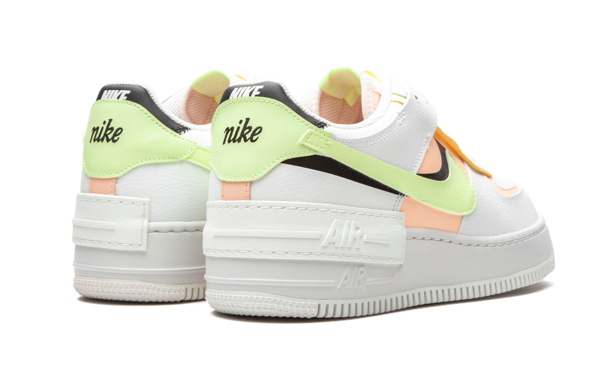 Overkicks - Nike Air Force 1 Low Shadow Summit White Barely Volt Crimson Tint (CI0919-107) - par completo