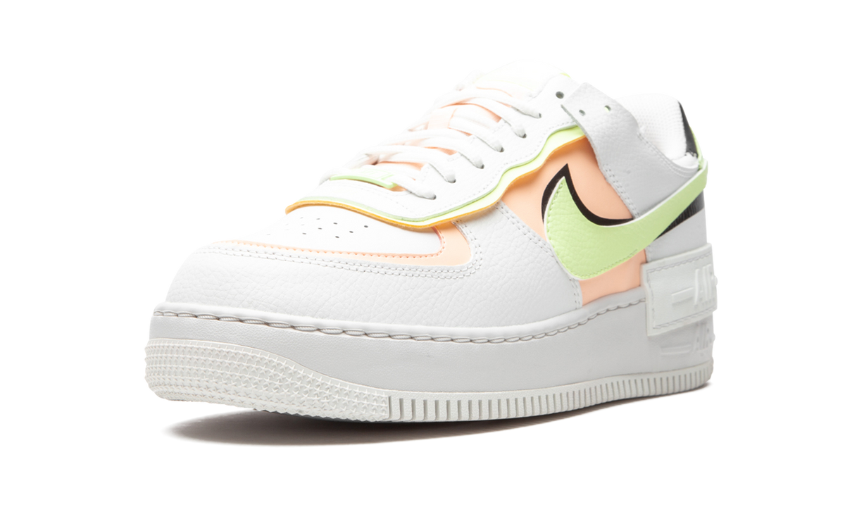 Overkicks - Nike Air Force 1 Low Shadow Summit White Barely Volt Crimson Tint (CI0919-107) - detalle suela