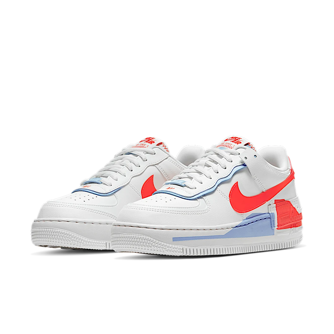 Overkicks - Nike Air Force 1 Low Shadow Summit White Team Orange (CQ9503-100) - vista trasera