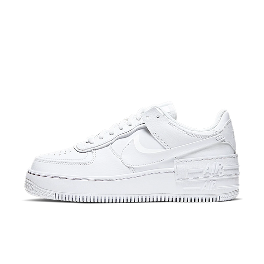Overkicks - Nike Air Force 1 Low Shadow Triple White (CI0919-100) - vista lateral