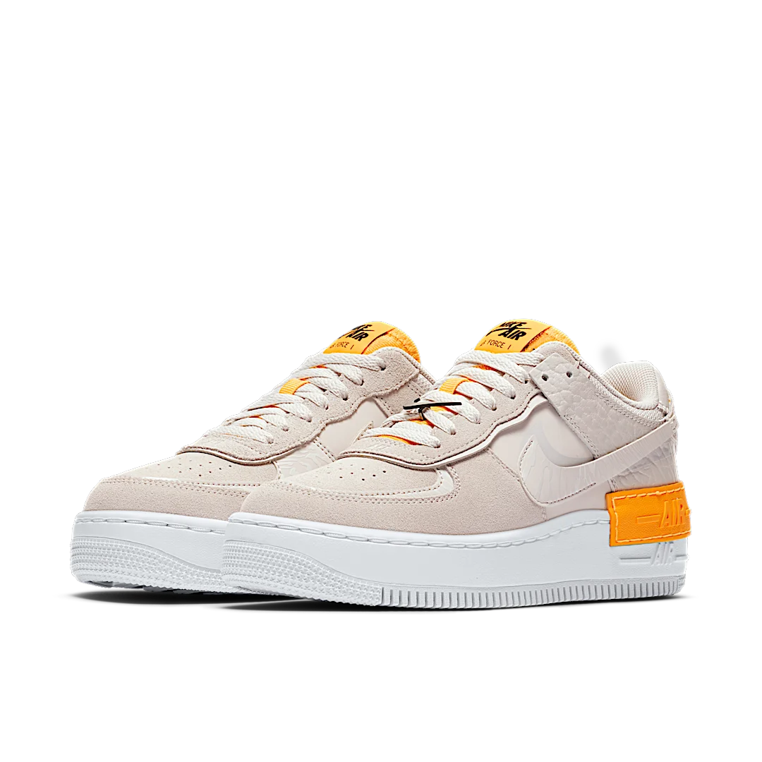 Overkicks - Nike Air Force 1 Low Shadow Vast Grey Laser Orange (CU3446-001) - vista trasera