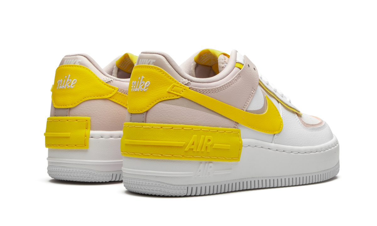 Overkicks - Nike Air Force 1 Low Shadow White Barely Rose Speed Yellow (CJ1641-102) - par completo