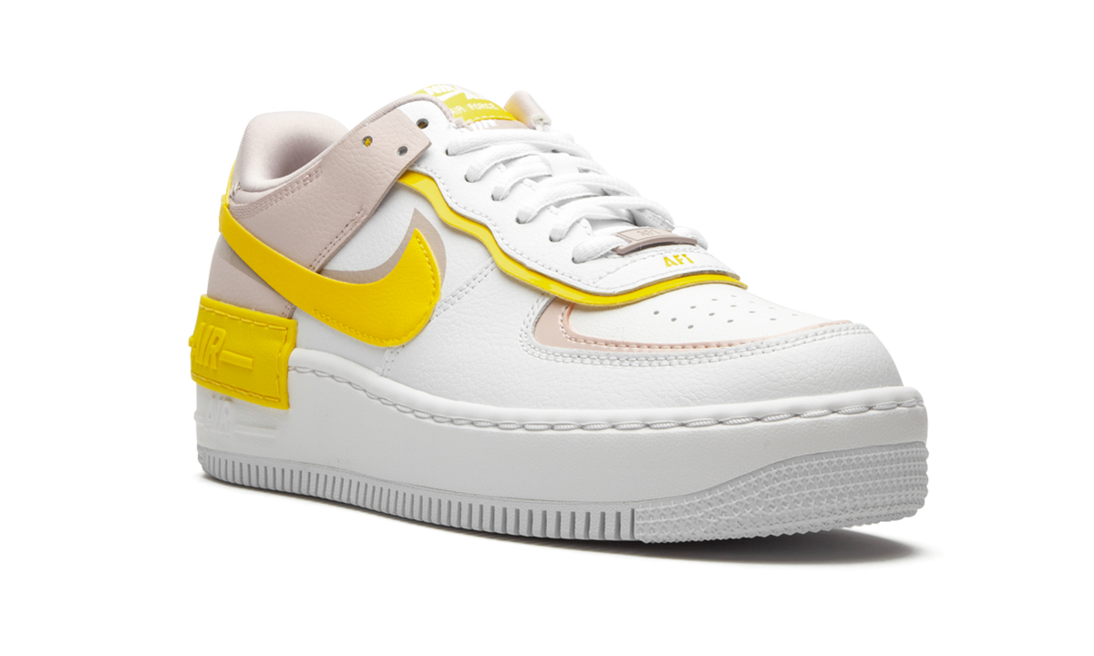 Overkicks - Nike Air Force 1 Low Shadow White Barely Rose Speed Yellow (CJ1641-102) - detalle lateral interior