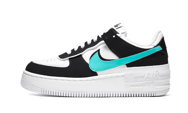 Overkicks - Nike Air Force 1 Low Shadow White Black Aurora (CZ7929-100) - vista lateral