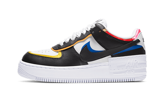 Overkicks - Nike Air Force 1 Low Shadow White Black Multi-Color (DC4462-100) - vista lateral