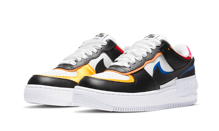 Overkicks - Nike Air Force 1 Low Shadow White Black Multi-Color (DC4462-100) - vista trasera