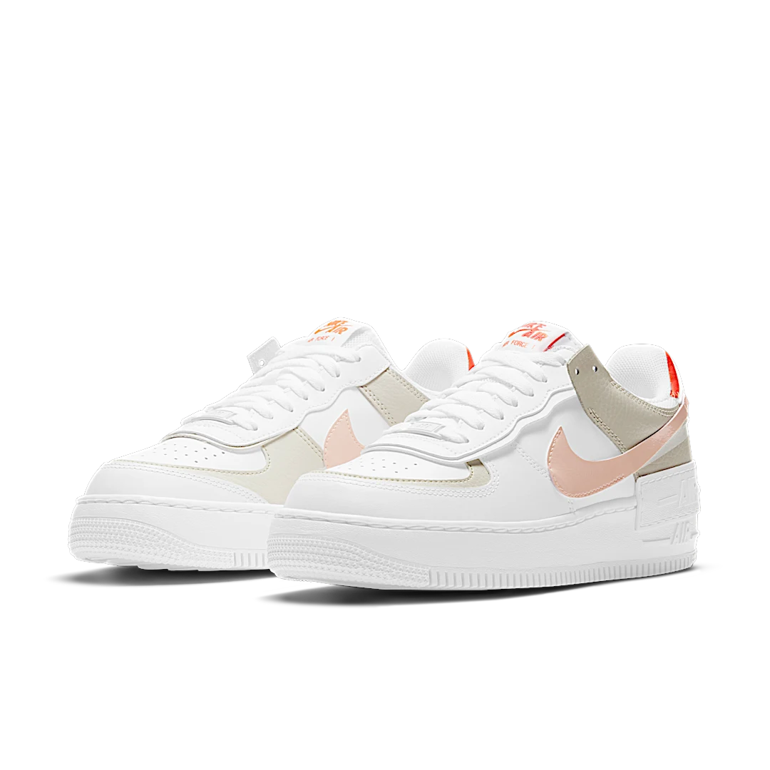 Overkicks - Nike Air Force 1 Low Shadow White Bright Mango (DH3896-100) - vista trasera