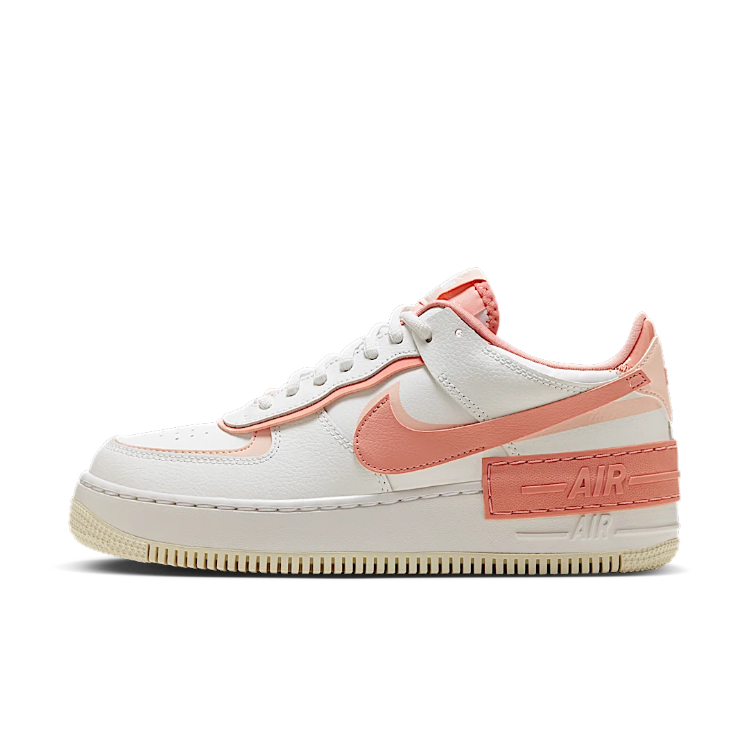 Overkicks - Nike Air Force 1 Low Shadow White Coral Pink (CJ1641-101) - vista lateral