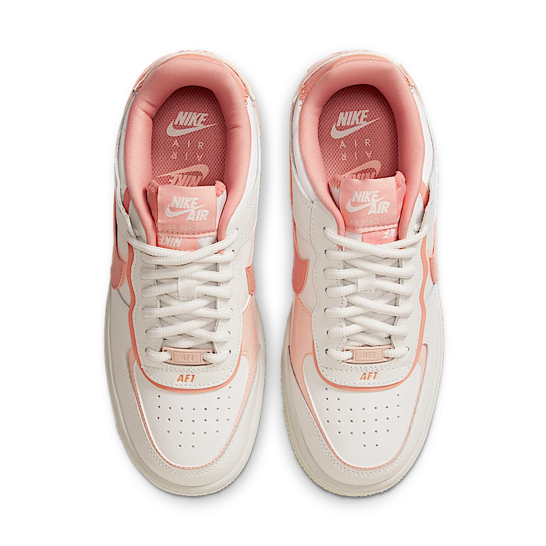 Overkicks - Nike Air Force 1 Low Shadow White Coral Pink (CJ1641-101) - par completo