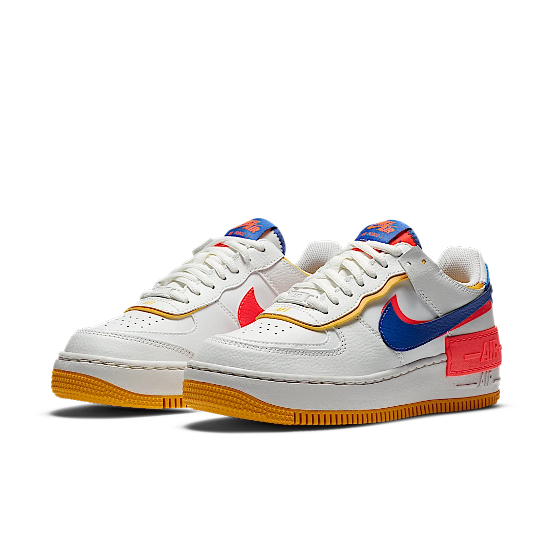 Overkicks - Nike Air Force 1 Low Shadow White Flash Crimson Astronomy Blue (CI0919-105) - vista trasera