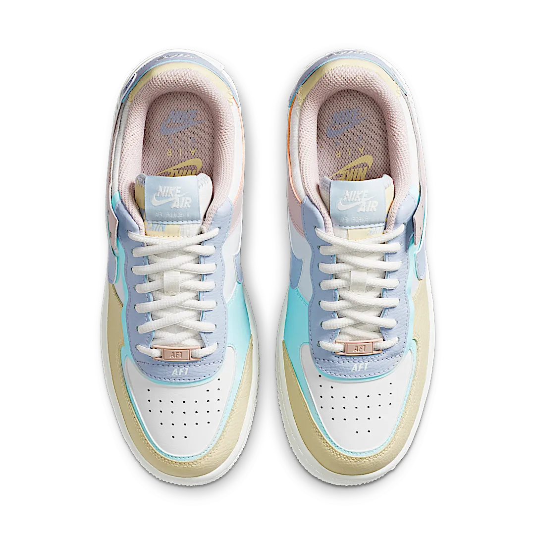 Overkicks - Nike Air Force 1 Low Shadow White Glacier Blue Ghost (CI0919-106) - par completo