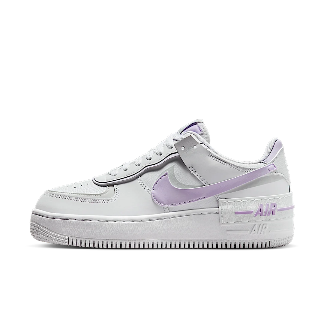 Overkicks - Nike Air Force 1 Low Shadow White Lilac Bloom (FN6335-102) - vista lateral