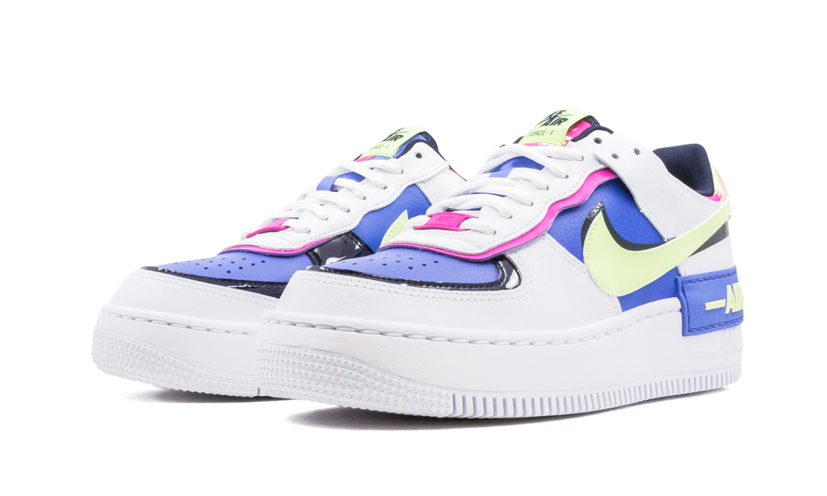 Overkicks - Nike Air Force 1 Low Shadow White Sapphire Barely Volt (CJ1641-100) - vista trasera