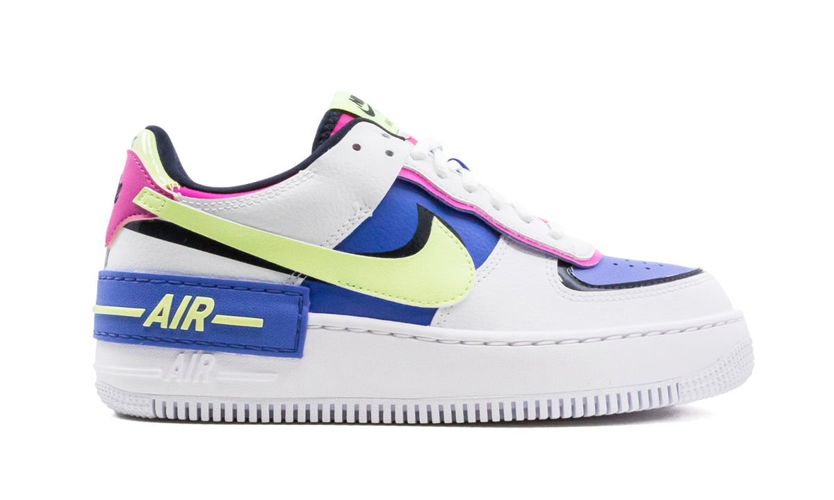 Overkicks - Nike Air Force 1 Low Shadow White Sapphire Barely Volt (CJ1641-100) - detalle talón