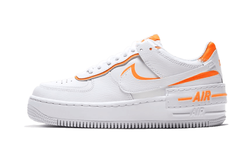 Overkicks - Nike Air Force 1 Low Shadow White Total Orange (CI0919-103) - vista lateral