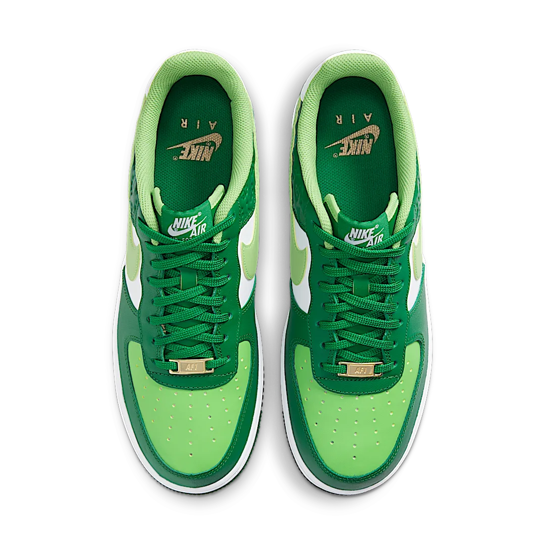 Overkicks - Nike Air Force 1 Low Shamrock St Patricks Day (2021) (DD8458-300) - par completo