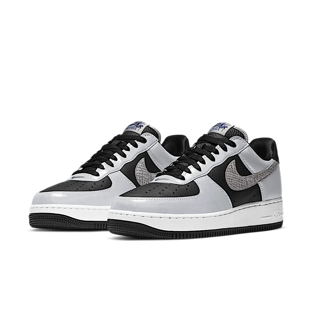 Overkicks - Nike Air Force 1 Low Silver Snake (2021) (DJ6033-001) - vista trasera