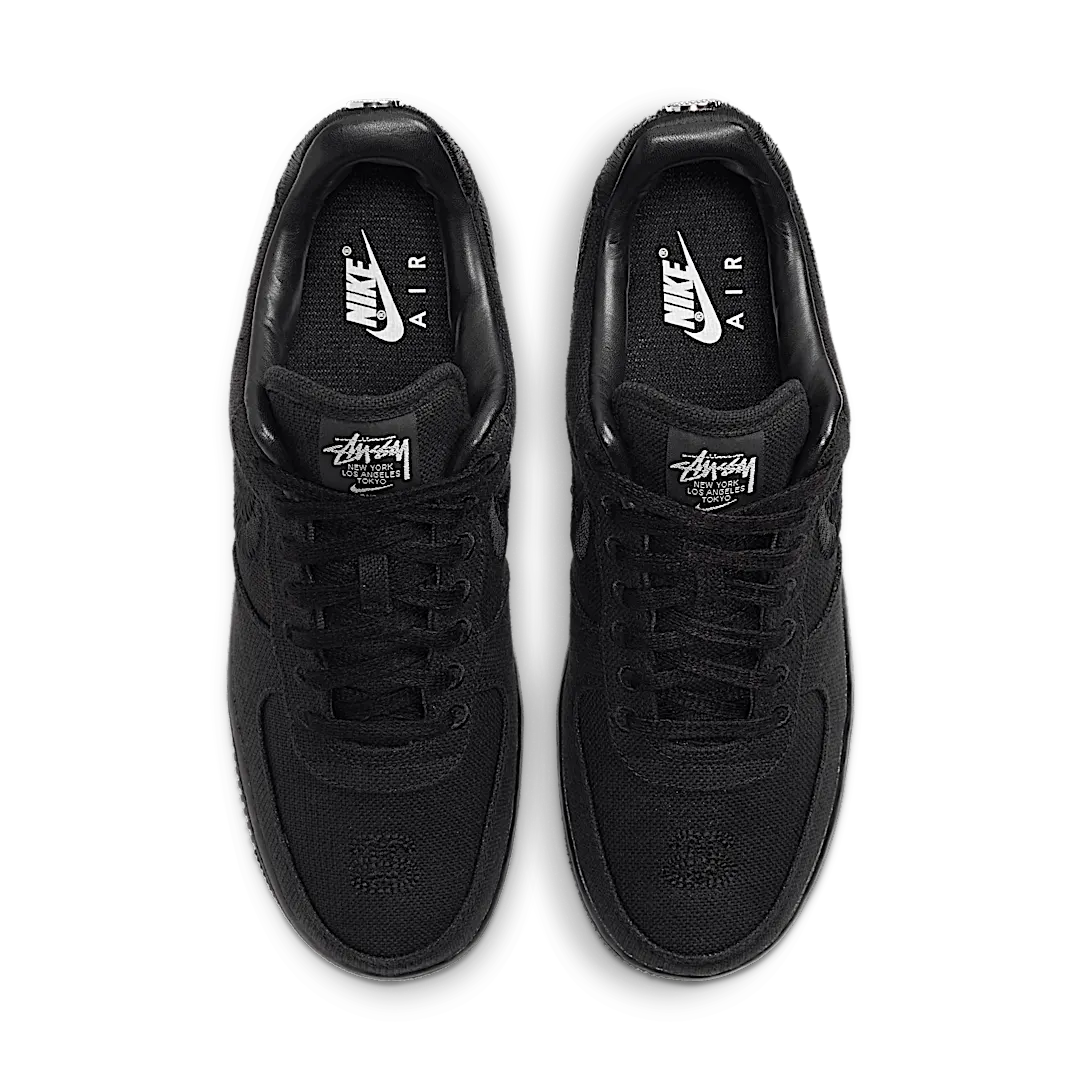 Overkicks - Nike Air Force 1 Low Stussy Black (CZ9084-001) - par completo