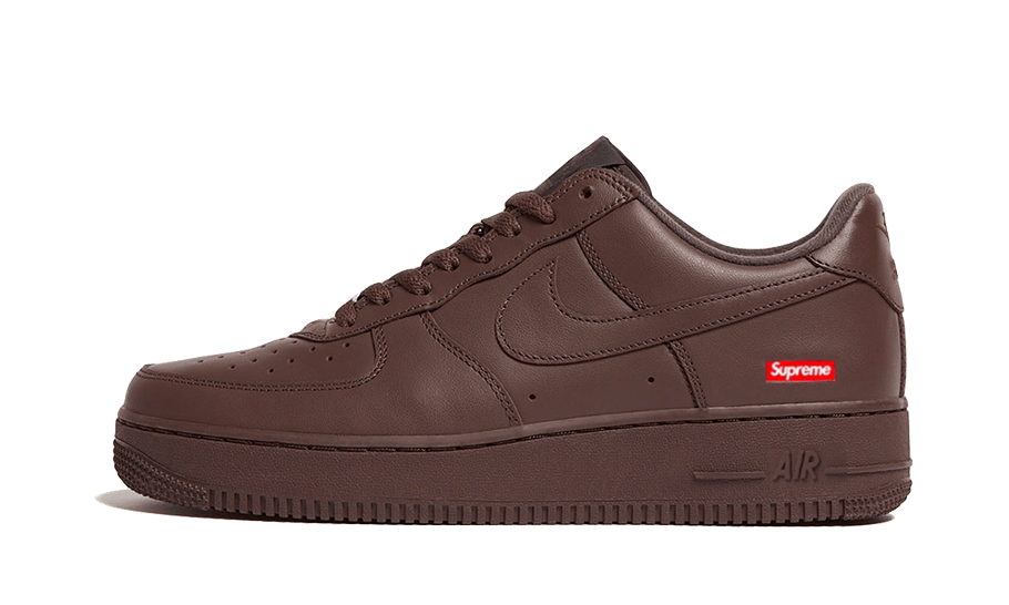 Overkicks - Nike Air Force 1 Low Supreme Baroque Brown (CU9225-200) - vista lateral