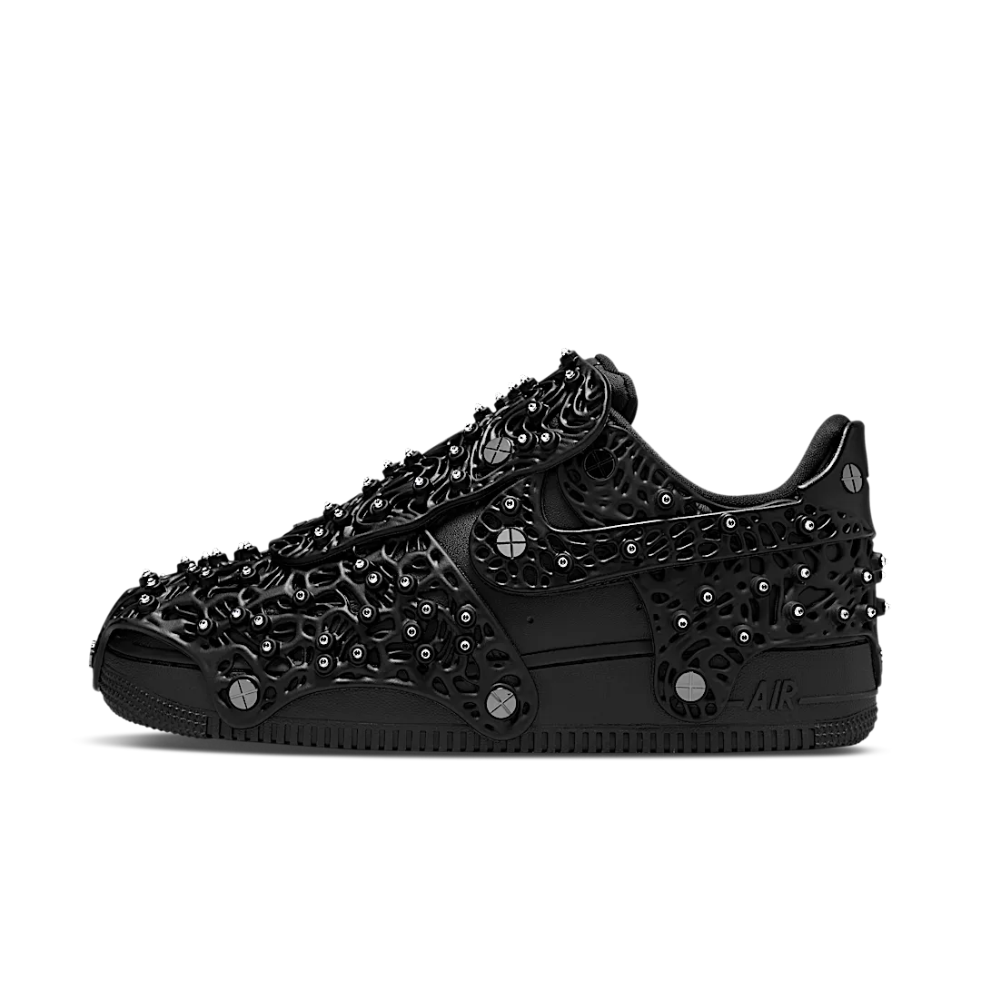 Overkicks - Nike Air Force 1 Low Swarovski Retroreflective Crystals Black (CV7668-001) - vista lateral
