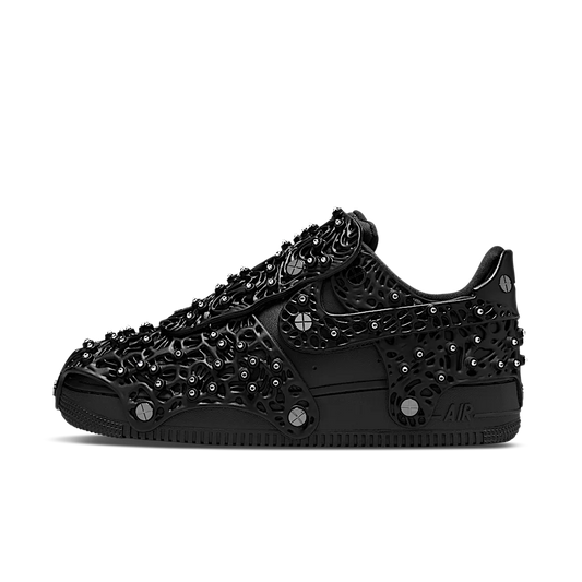 Overkicks - Nike Air Force 1 Low Swarovski Retroreflective Crystals Black (CV7668-001) - vista lateral