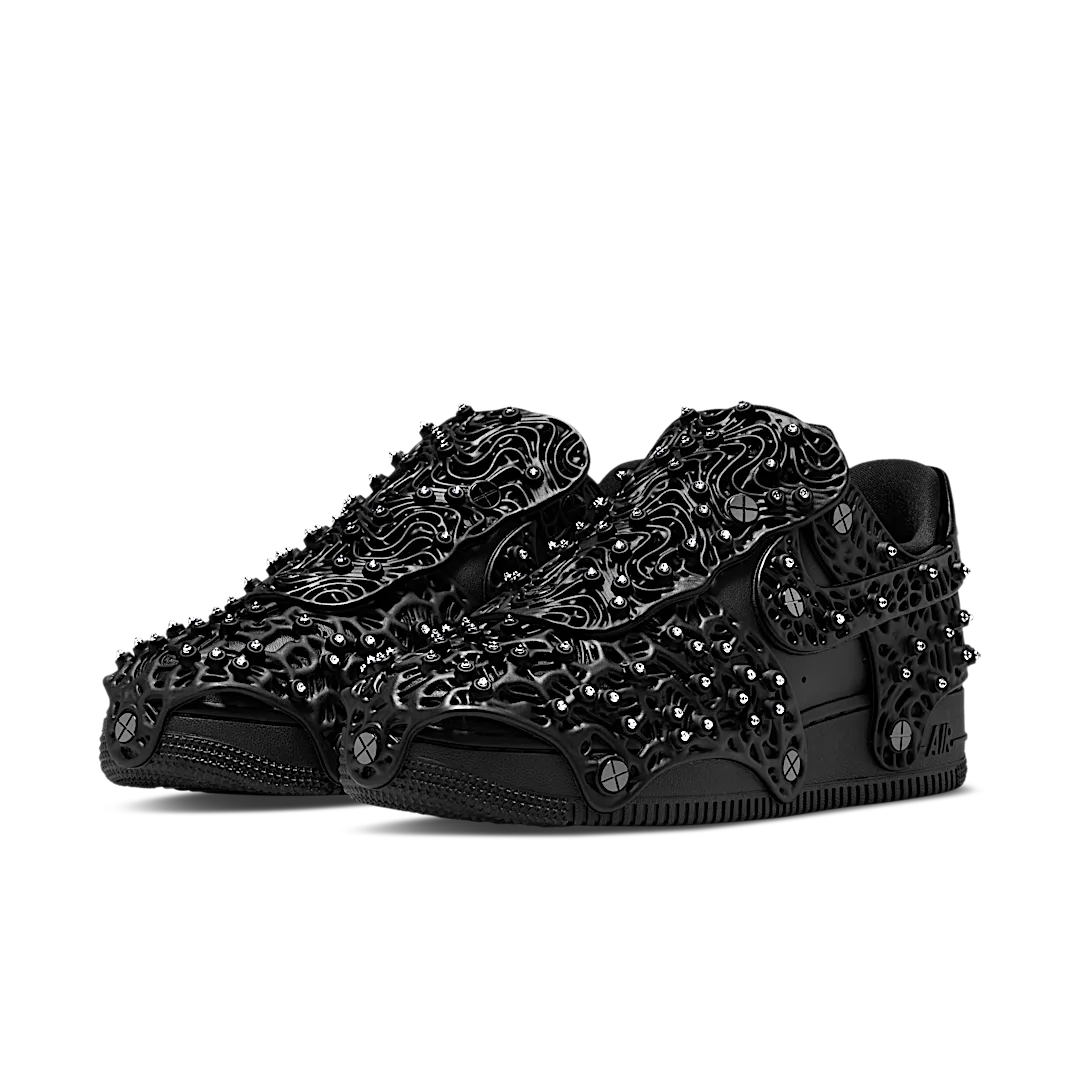 Overkicks - Nike Air Force 1 Low Swarovski Retroreflective Crystals Black (CV7668-001) - vista trasera