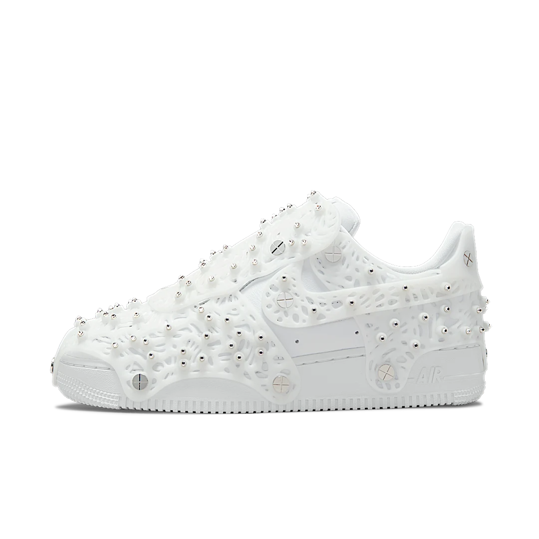 Overkicks - Nike Air Force 1 Low Swarovski Retroreflective Crystals White (CV7668-100) - vista lateral