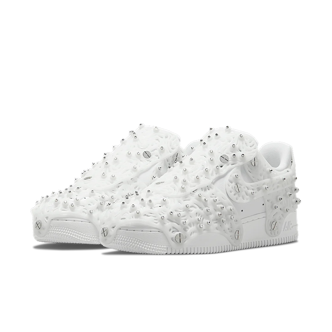 Overkicks - Nike Air Force 1 Low Swarovski Retroreflective Crystals White (CV7668-100) - vista trasera