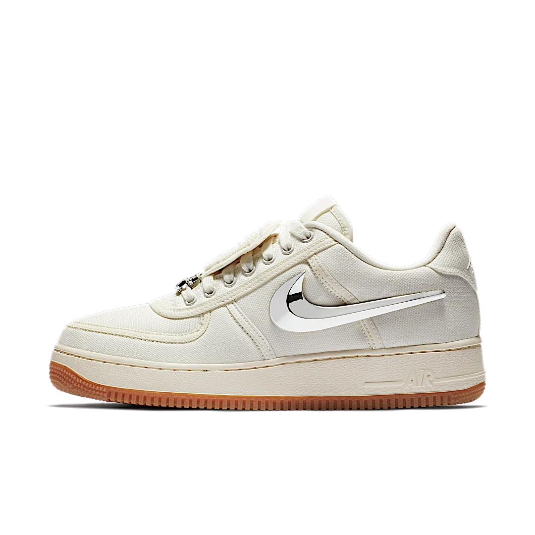 Overkicks - Nike Air Force 1 Low Travis Scott Sail (AQ4211-101) - vista lateral