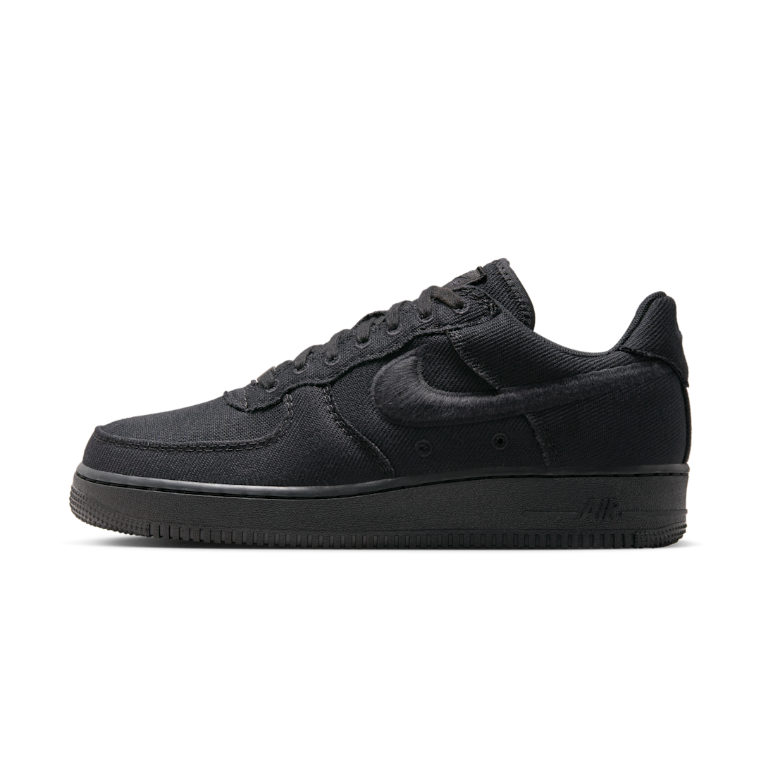 Overkicks - Nike Air Force 1 Low Triple Black Canvas (HV1204-002) - vista lateral