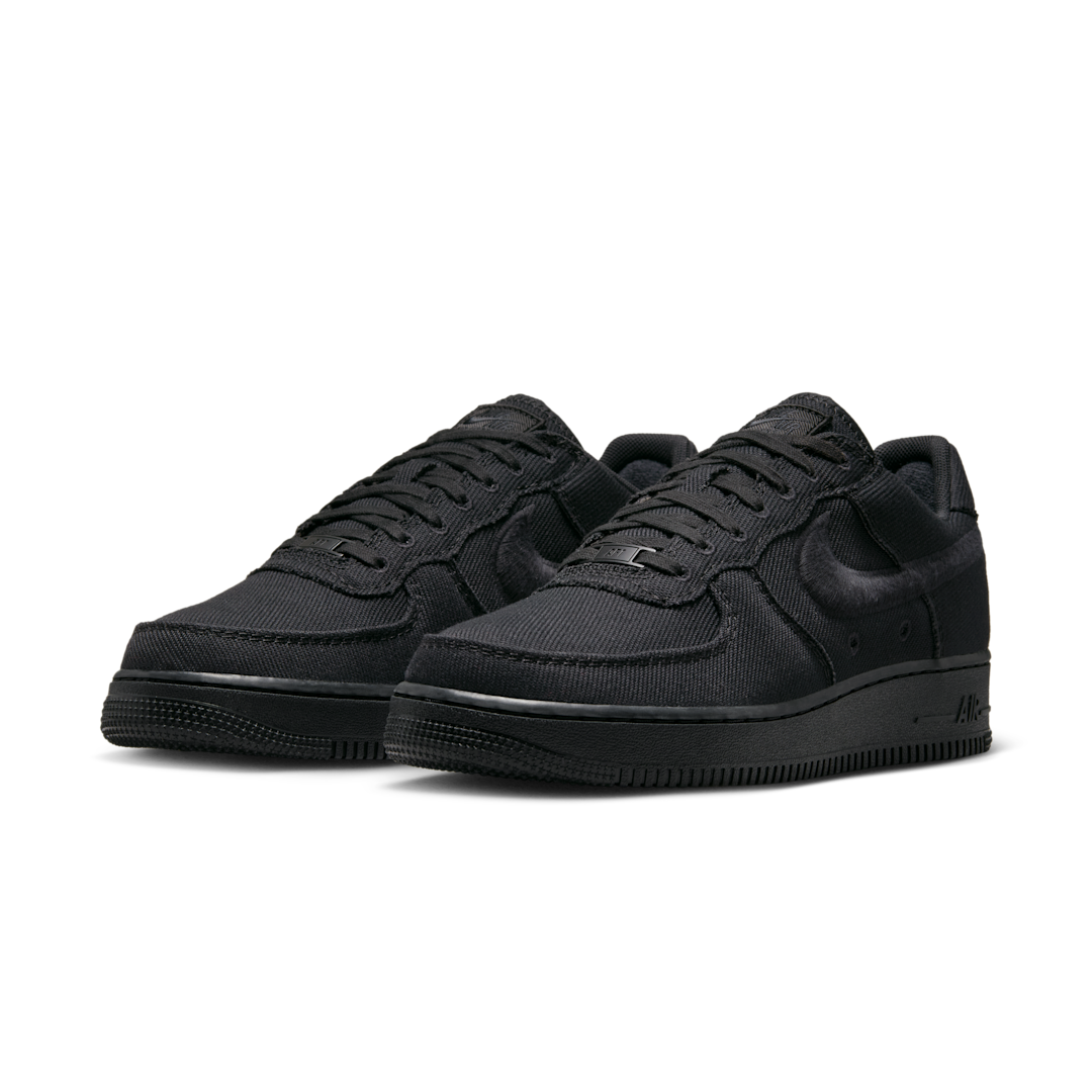 Overkicks - Nike Air Force 1 Low Triple Black Canvas (HV1204-002) - vista trasera