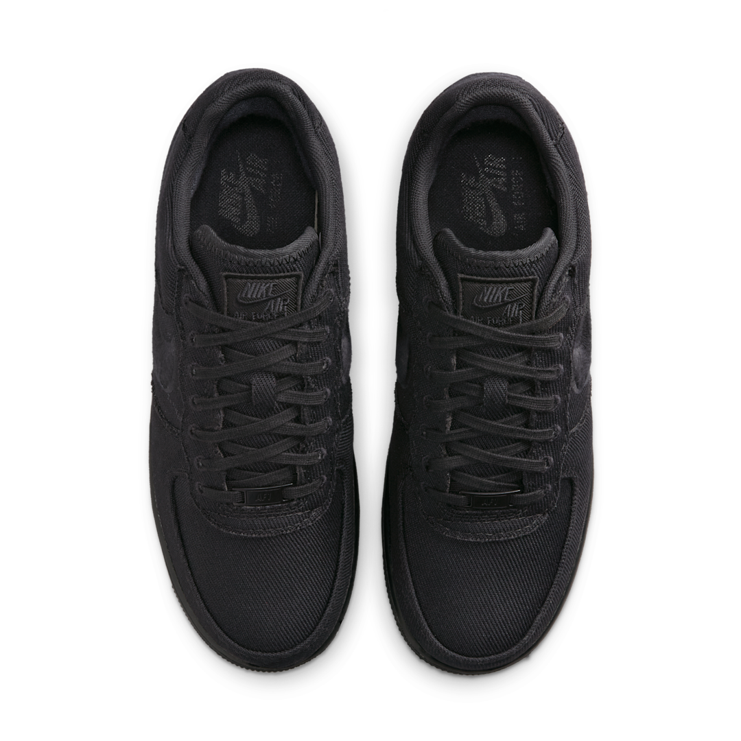 Overkicks - Nike Air Force 1 Low Triple Black Canvas (HV1204-002) - par completo