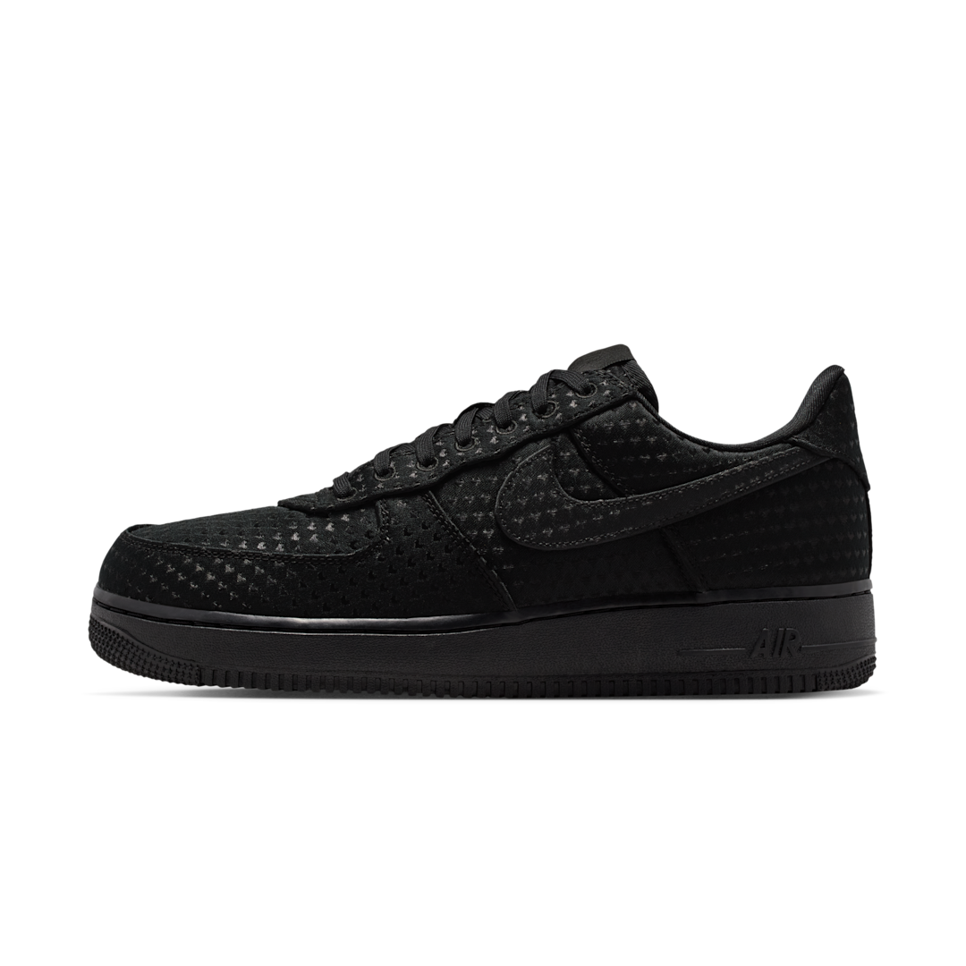 Overkicks - Nike Air Force 1 Low Valentines Day Black (2026) (IB6836-001) - vista lateral