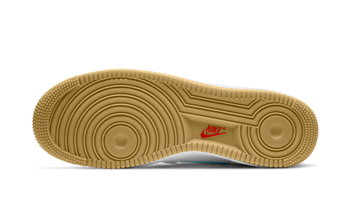 Overkicks - Nike Air Force 1 Low White Chile Red Glacier Ice (DA4660-101) - vista trasera