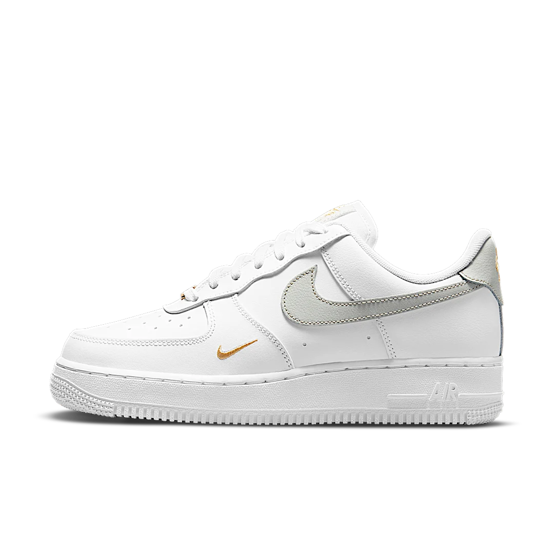 Overkicks - Nike Air Force 1 Low White Grey Gold (CZ0270-106) - vista lateral