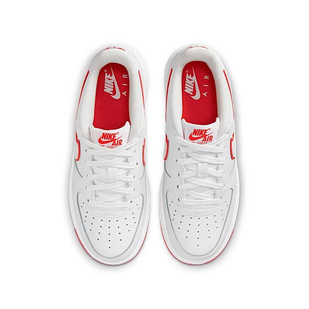 Overkicks - Nike Air Force 1 Low White Picante Red (DV7762-101) - par completo