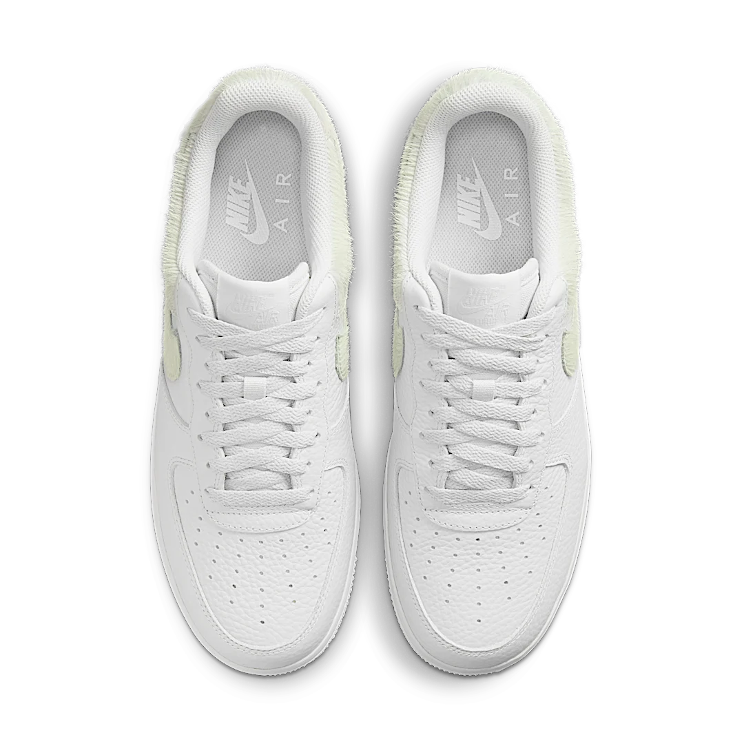 Overkicks - Nike Air Force 1 Low White Pony Hair Heel (DM9088-001) - par completo