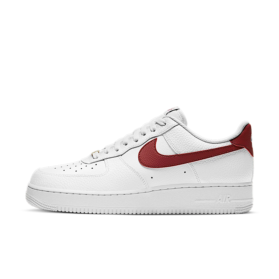 Overkicks - Nike Air Force 1 Low White Team Red (CZ0326-100) - vista lateral