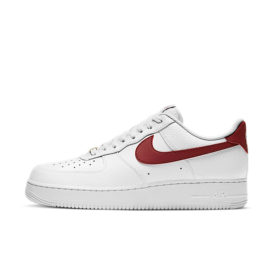 Overkicks - Nike Air Force 1 Low White Team Red (CZ0326-100) - vista lateral