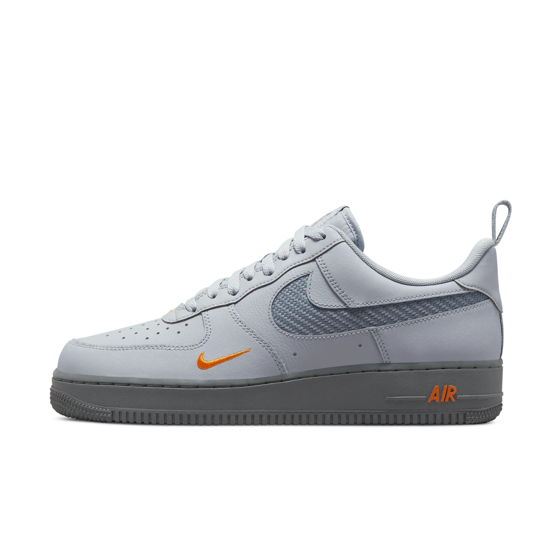 Overkicks - Nike Air Force 1 Low Wolf Grey Kumquat (DR0155-001) - vista lateral