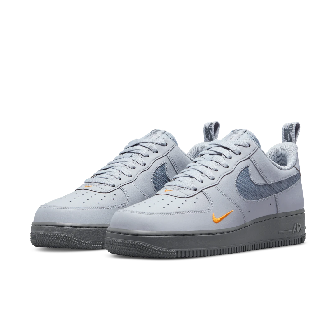 Overkicks - Nike Air Force 1 Low Wolf Grey Kumquat (DR0155-001) - vista trasera