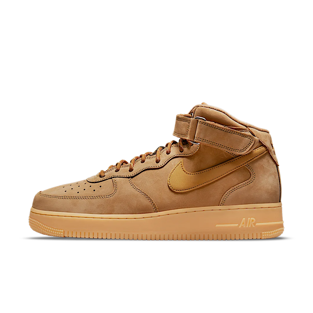 Overkicks - Nike Air Force 1 Mid 07 Flax (DJ9158-200) - vista lateral