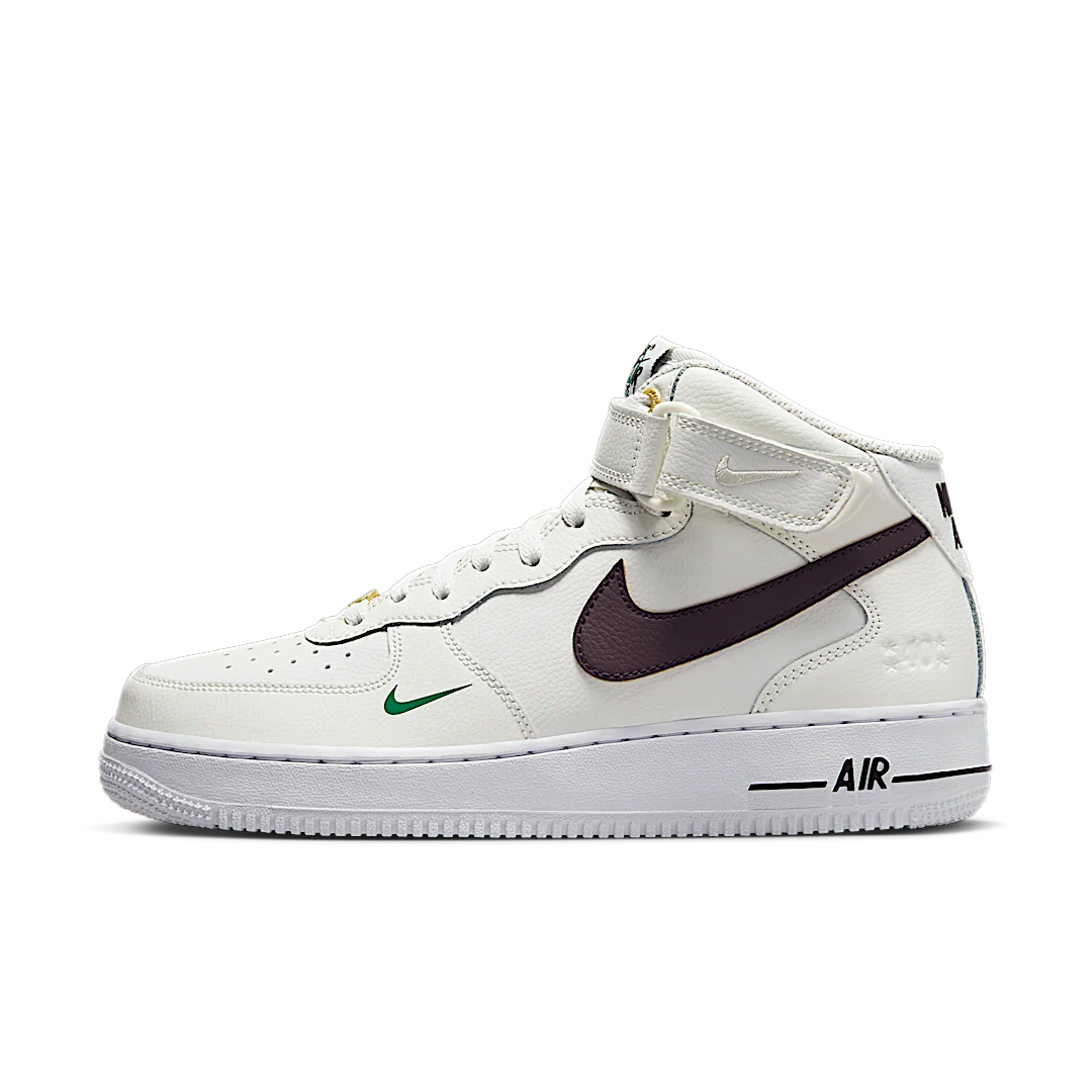 Overkicks - Nike Air Force 1 Mid 07 LV8 40th Anniversary Sail Brown Basalt (DR9513-100) - vista lateral