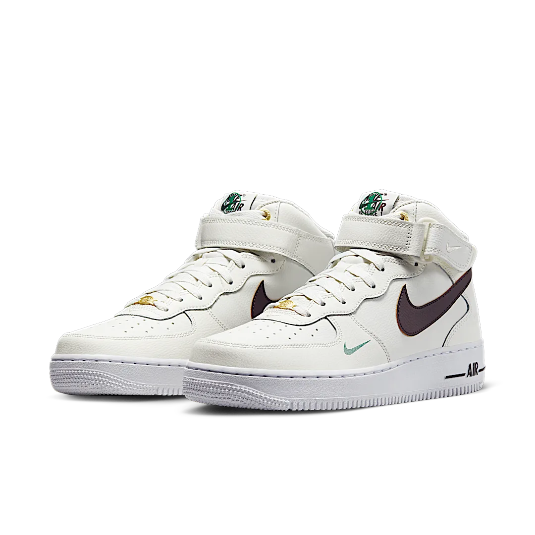 Overkicks - Nike Air Force 1 Mid 07 LV8 40th Anniversary Sail Brown Basalt (DR9513-100) - vista trasera