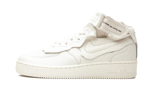 Overkicks - Nike Air Force 1 Mid Comme des Garcons White (DC3601-100) - vista lateral
