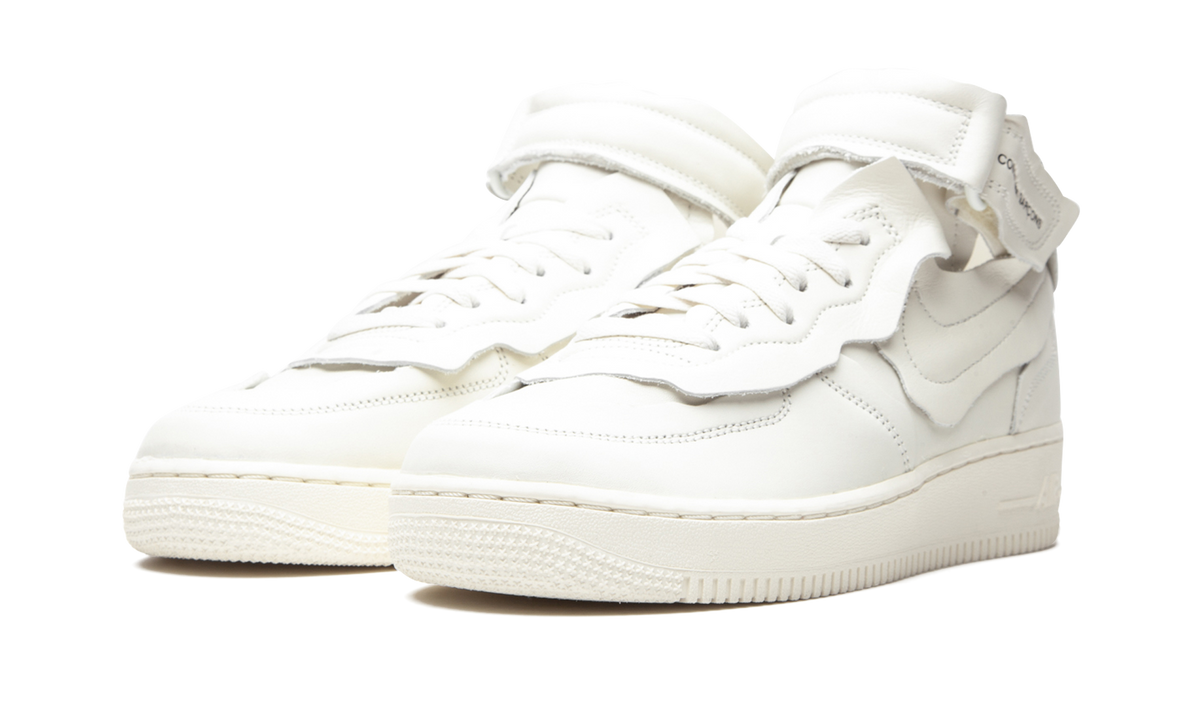 Overkicks - Nike Air Force 1 Mid Comme des Garcons White (DC3601-100) - vista trasera